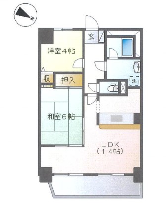 さいたま市北区奈良町のマンションの間取り