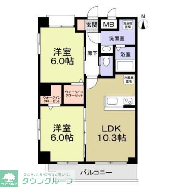 府中市寿町のマンションの間取り