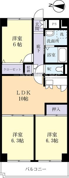 グランブリック水戸の間取り