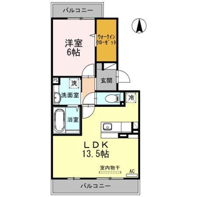 【新潟市中央区新和のアパートの間取り】