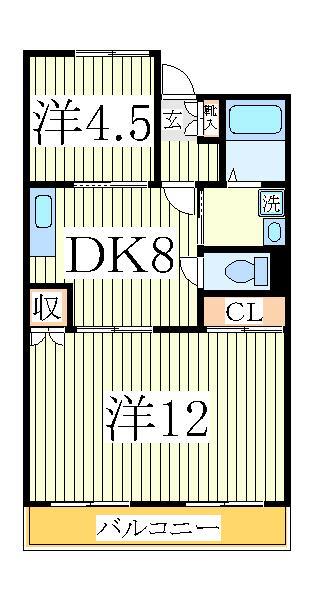 【柏市旭町のマンションの間取り】