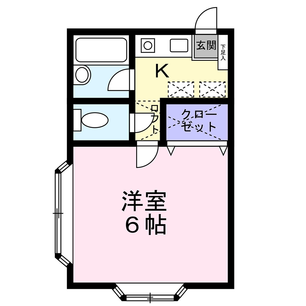 【ホットハウス八幡の間取り】