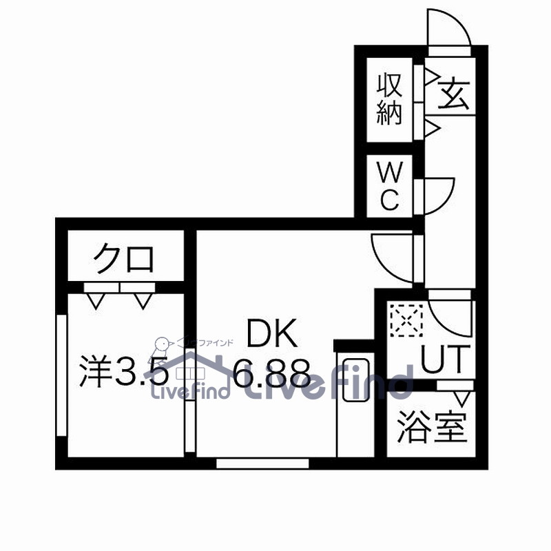 札幌市白石区南郷通のマンションの間取り