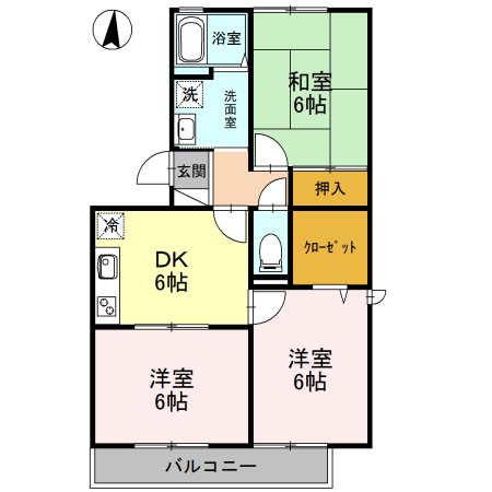 ウエストシティIIの間取り