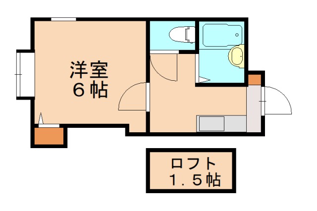 北九州市八幡西区則松のアパートの間取り