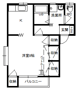 MORIハイツ大胡Ｃの間取り