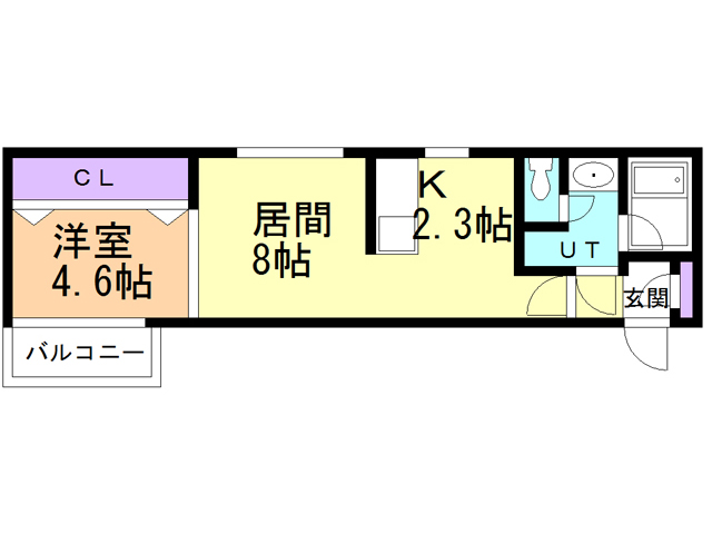 札幌市厚別区厚別中央二条のマンションの間取り