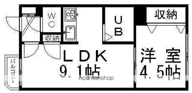 地下鉄東西線 白石駅 徒歩12分 4階建 築38年の間取り写真