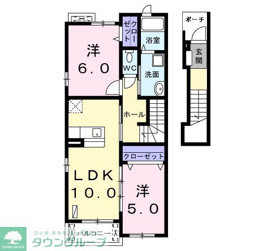 あおなみ線 荒子駅 徒歩14分 2階建 築12年の間取り写真