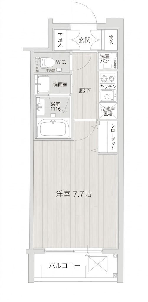 Mid Court Umekitaの間取り写真