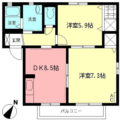 サニーフラットの間取り写真