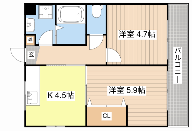 ＪＲ北陸本線 田村駅 徒歩41分 2階建 築25年の間取り写真