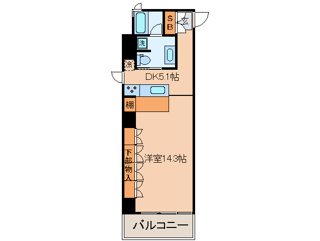 スクエア名駅南の間取り写真