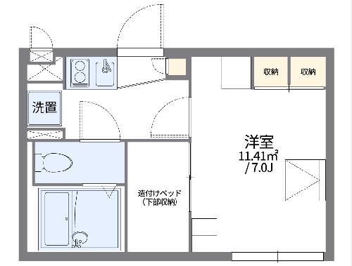 レオパレスミルラ－２の間取り