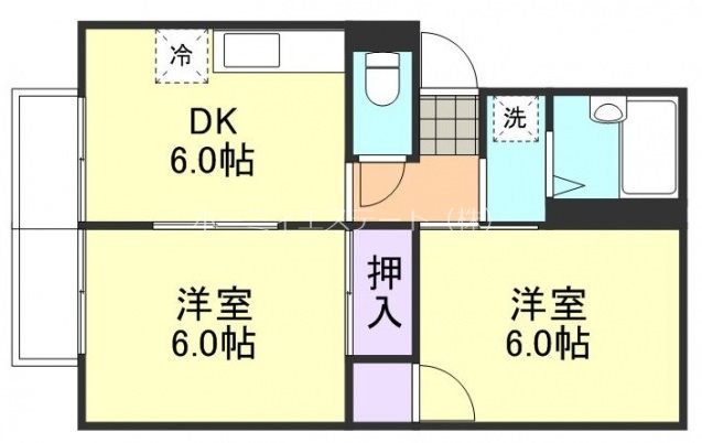 プレジール富井　A棟の間取り