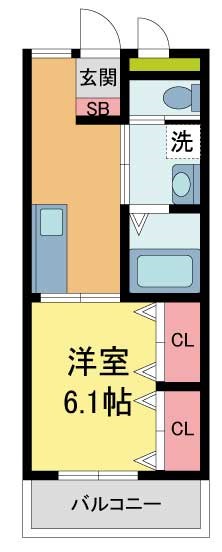 川西市栄根のマンションの間取り