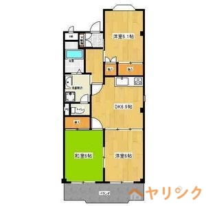 長久手市岩作長筬のマンションの間取り