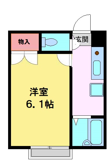 川西市一庫のアパートの間取り