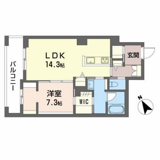 広島市西区三篠北町のアパートの間取り