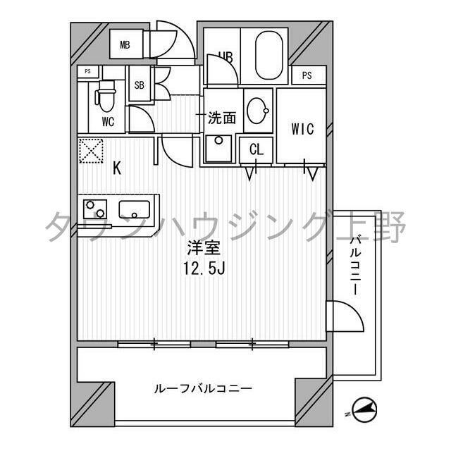 台東区浅草橋のマンションの間取り