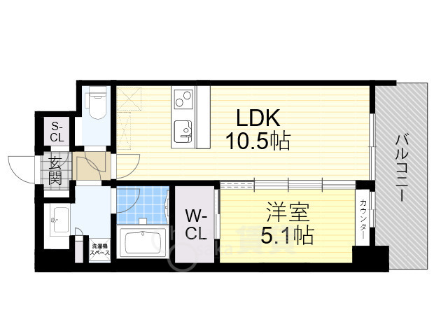 スプランディッド江坂3の間取り