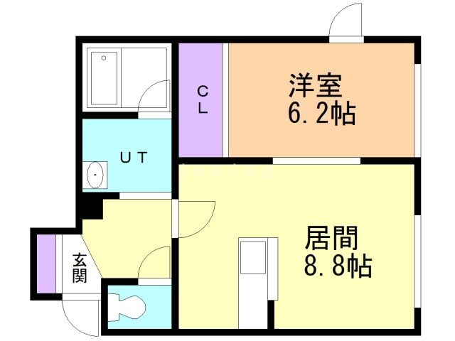 札幌市東区北三十四条東のアパートの間取り