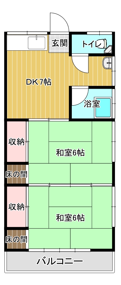 江津ハイツの間取り