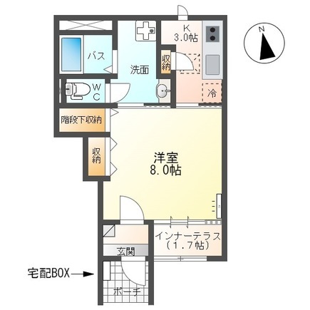 取手市白山のアパートの間取り