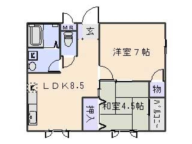 沢町ハイツの間取り