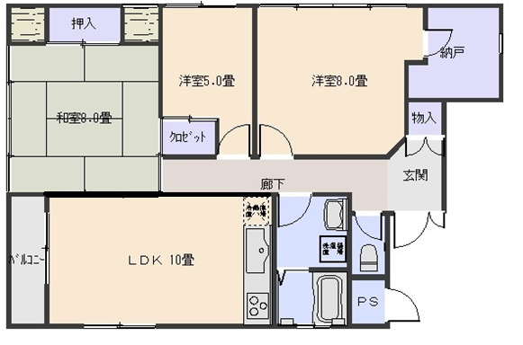 シャルマンフジ熊谷壱番館の間取り