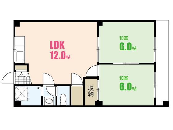 広島市中区堺町のマンションの間取り