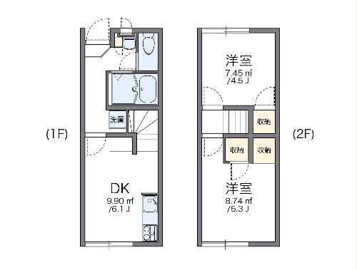 レオパレス庄五郎　壱番館の間取り