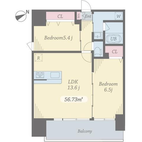 【立川市錦町のマンションの間取り】