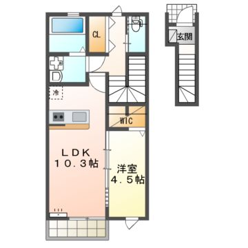 Sun ｆield Ａ棟の間取り