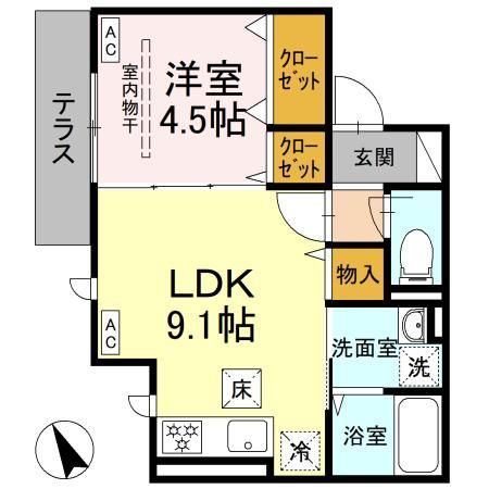 横浜市保土ケ谷区上星川のアパートの間取り