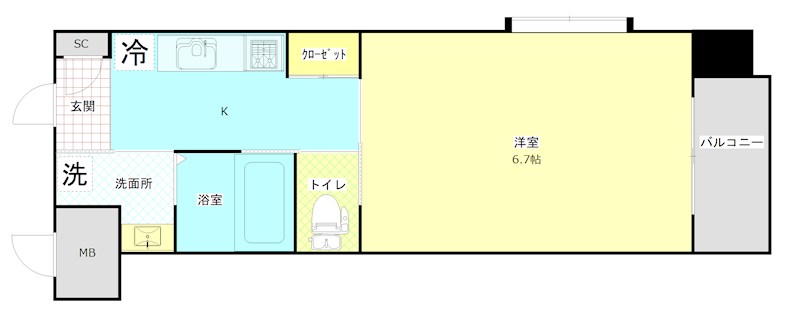 【アミュゼ城野の間取り】