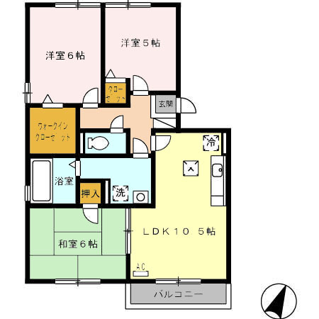 エスペランサＦの間取り