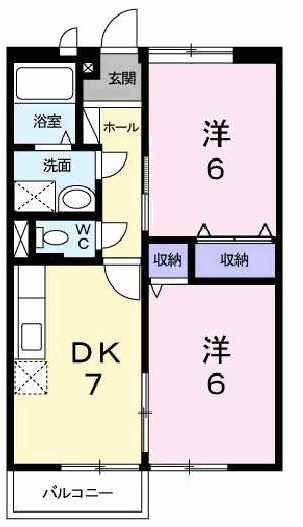 ハイム　ソレイユＡの間取り