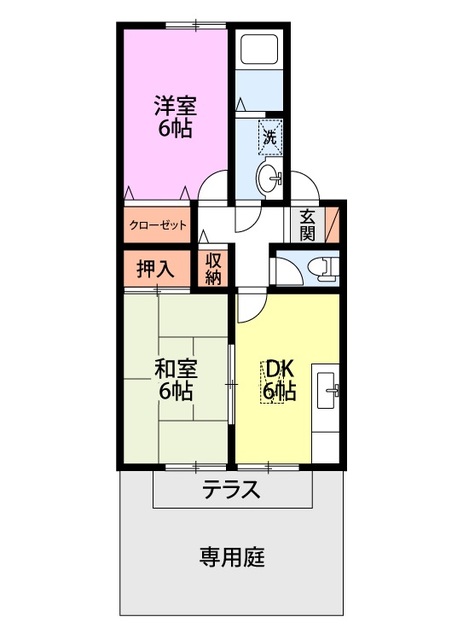 新潟市東区大形本町のアパートの間取り