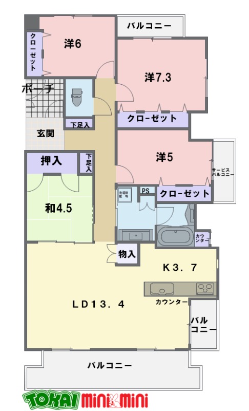 サンマンションアトレ松阪駅前の間取り