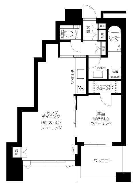 中央区晴海のマンションの間取り