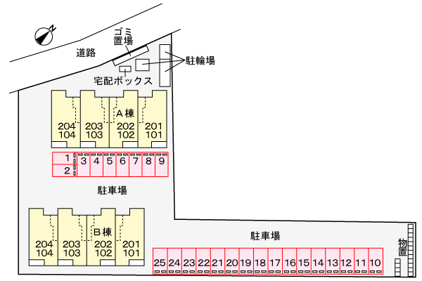 【米子市富益町のアパートのその他】