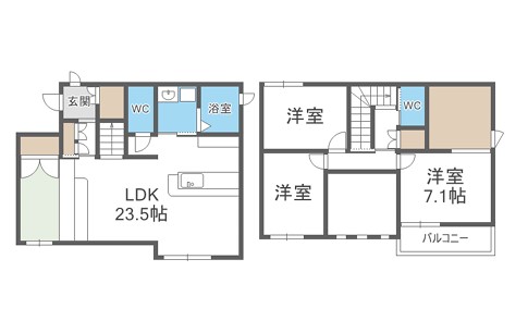 南ヶ丘戸建の間取り