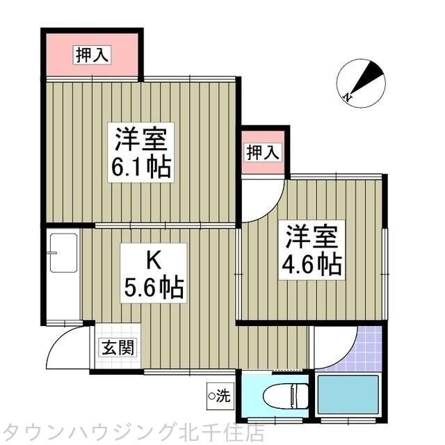 ハイツ元町Bの間取り