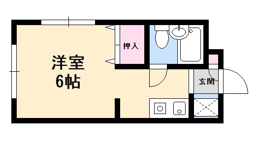 広島市西区井口のアパートの間取り