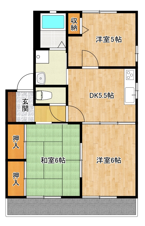 ドエルマーブルCの間取り