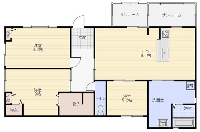 伊勢崎市波志江町のアパートの間取り