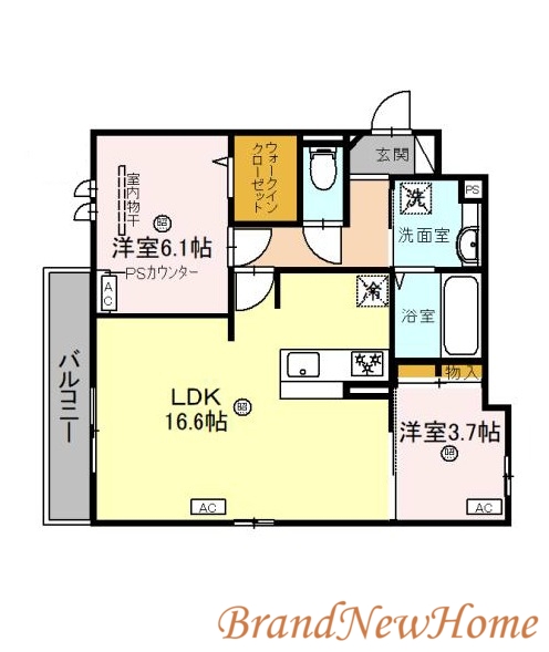 堺市堺区五月町のアパートの間取り