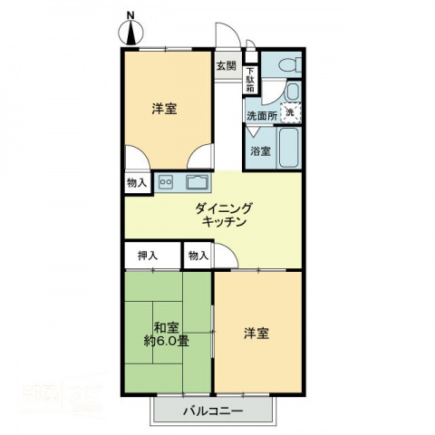 【フォブール大井Ａの間取り】