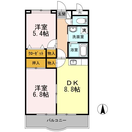 サンフォーレ青葉台の間取り